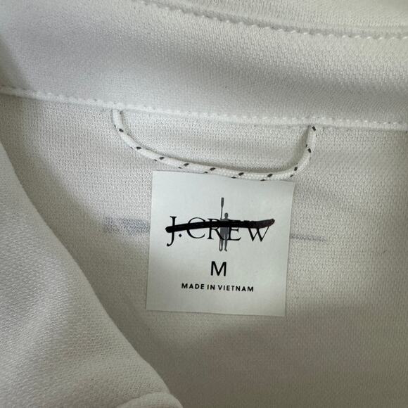 J.Crew Performance Polo Shirt Mens M White Pullover Coolmax Short Sleeve Stretch - Picture 5 of 8